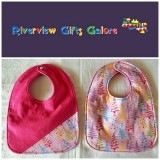 Reversible Bib - Christmas Pink